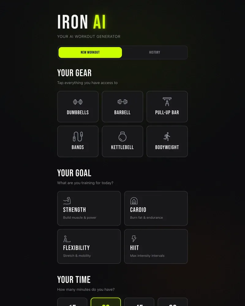 Personalized AI workout generator from scratch