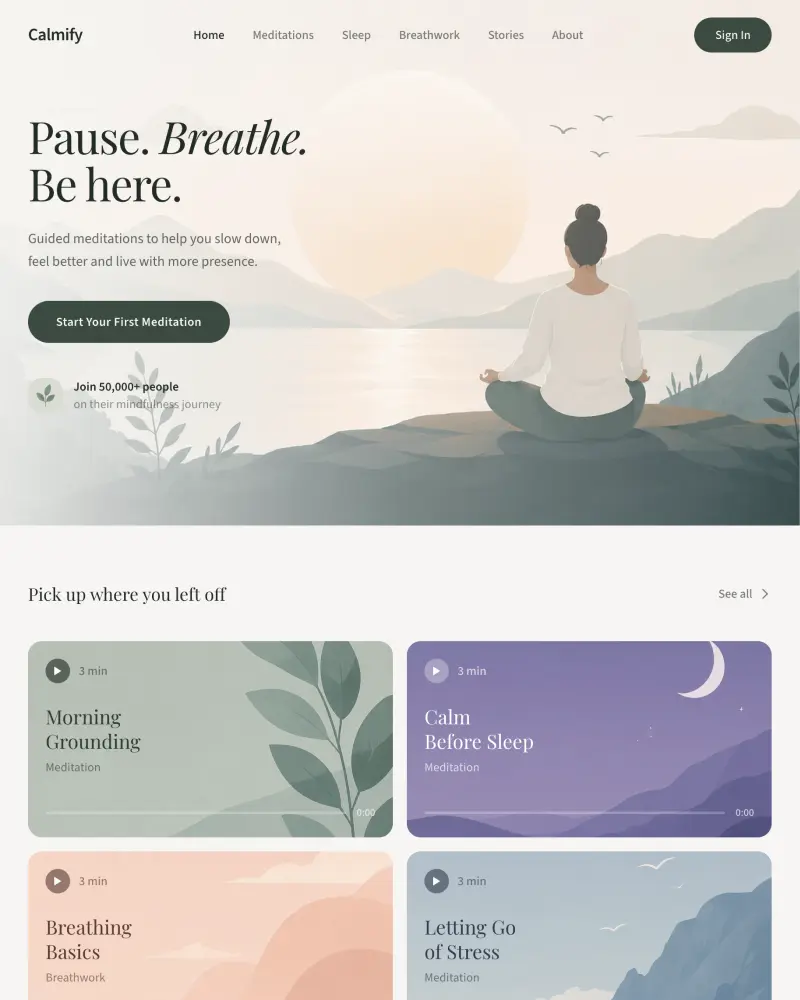 Adding AI-generated music to a meditation app